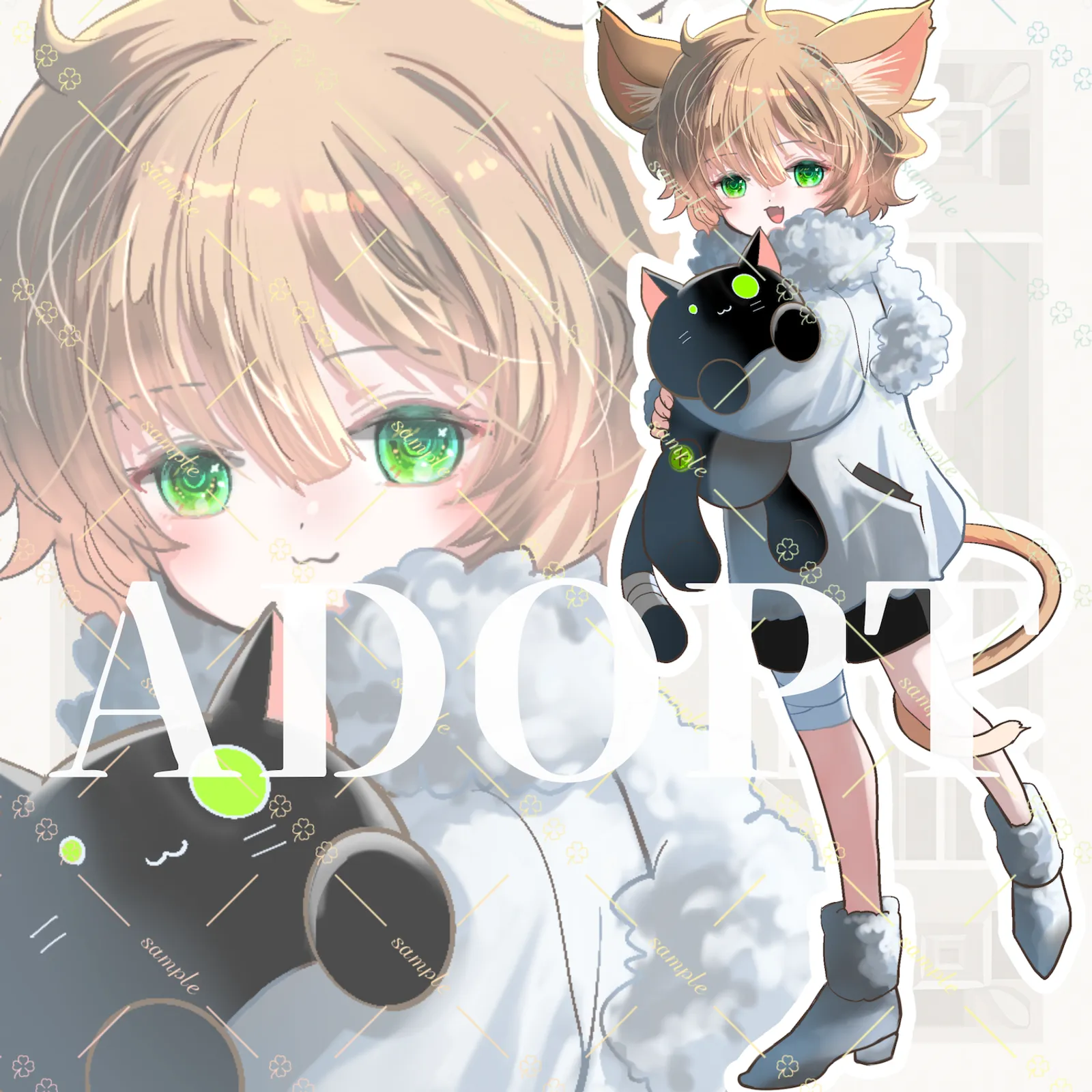 【キャラ販売】立ち絵（猫耳差分）