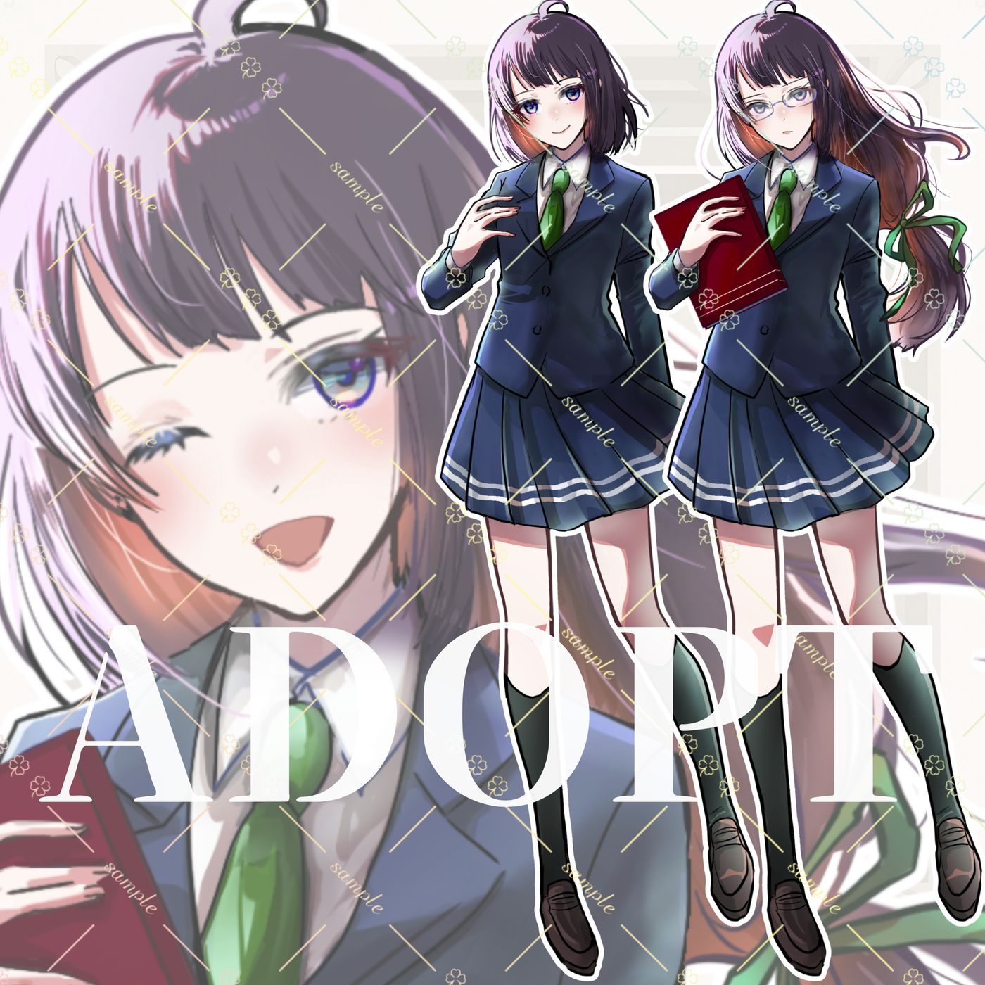【キャラ販売】立ち絵（髪型差分）
