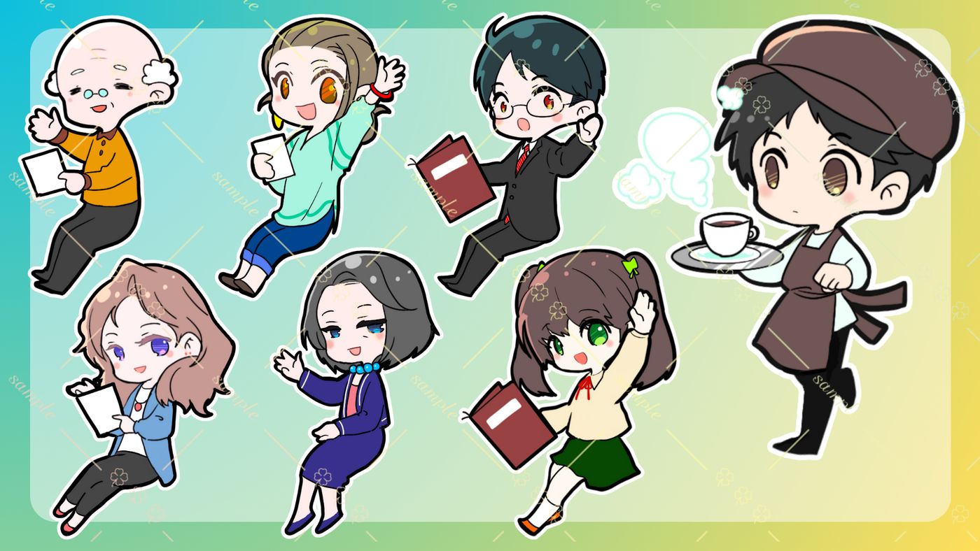 【ゲーム】キャラクターデザイン（7人）
